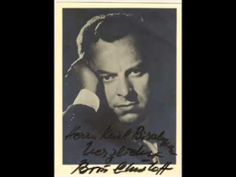 Boris Christoff  sings the aria of Banco" Come dal ciel precipita"