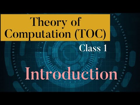 Theory of Computation introduction TOC class 1 in Telugu