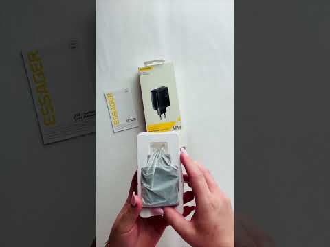 Блок питания ESSAGER GaN 65W USB A + Type C Black - фото 1 - id-p3064596211