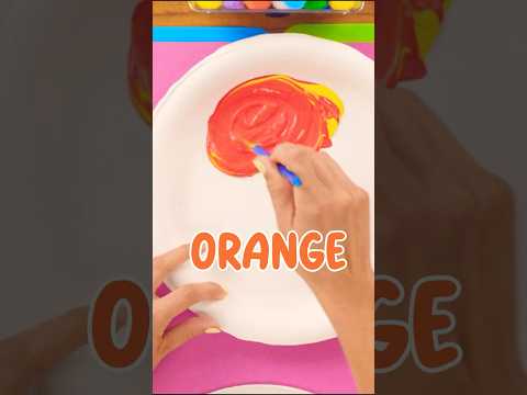 Color Mixing Orange - Learning with Paint for Kids  🍊 #colormixing #satisfying