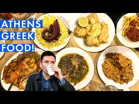 Traditional GREEK TAVERNA FOOD in Athens, Greece! | First Day in Athens Food Tour