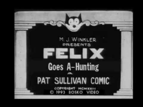 Felix the Cat in "Felix Goes A-Hunting" by Otto Messmer and Pat Sullivan.