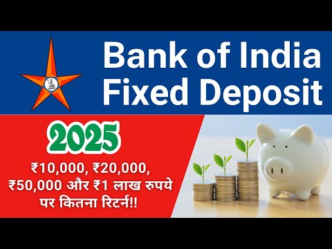 Bank of India FD 2025 | Bank of India Fixed Deposit 2025 | Fixed Deposits Interest Rate 2025 #fd