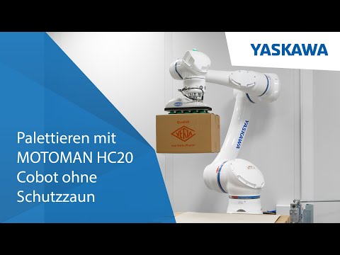 Yaskawa, AHM & Verla - Schutzzaunloses Palettieren mit MOTOMAN HC20 Cobot