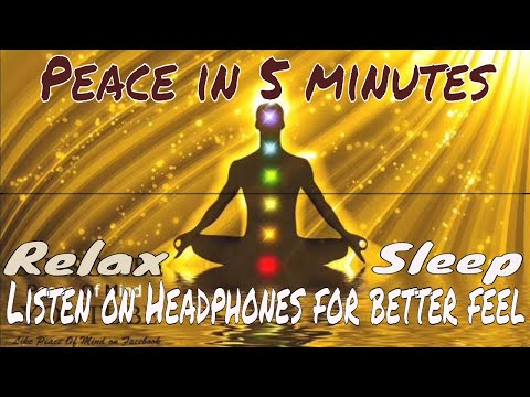 Listen On Headphones / 5 Minutes Peaceful Relaxing Soothing Sleep yoga Music / peace of mind music