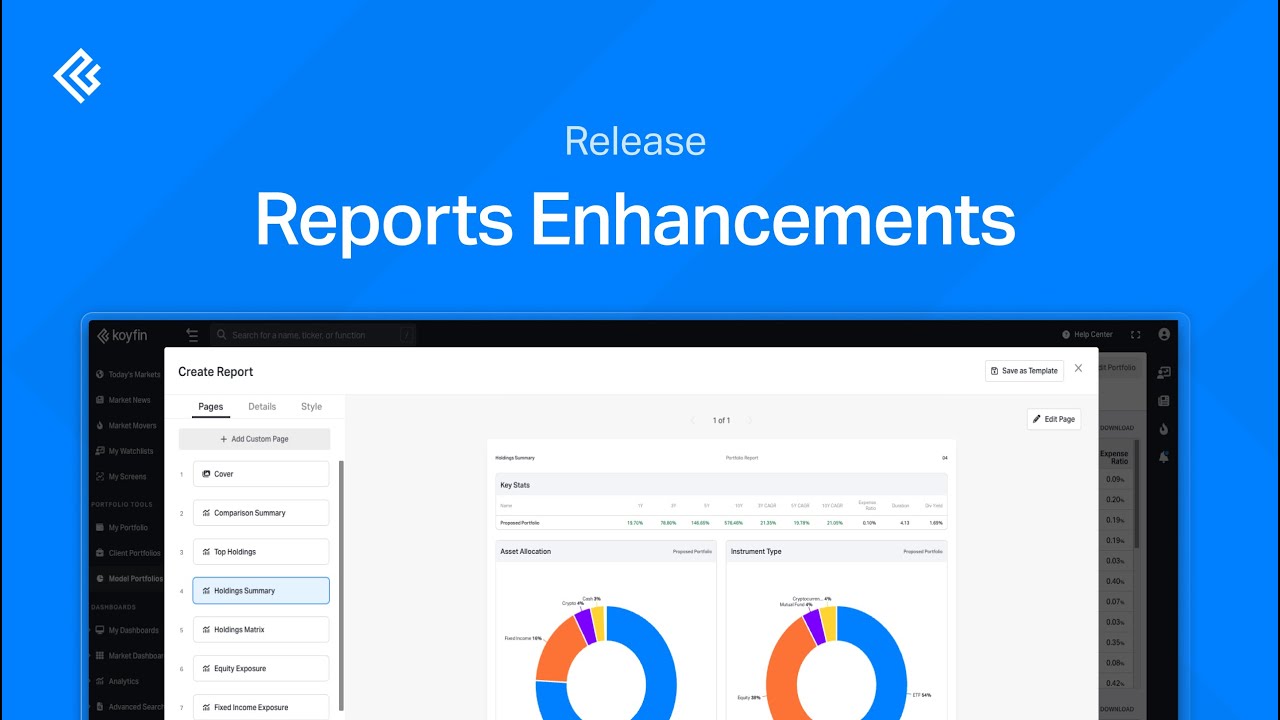 Reports Enhancements Release