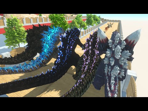 New All Godzilla (2014 - 2023) Death Climb | Animal Revolt Battle Simulaotr