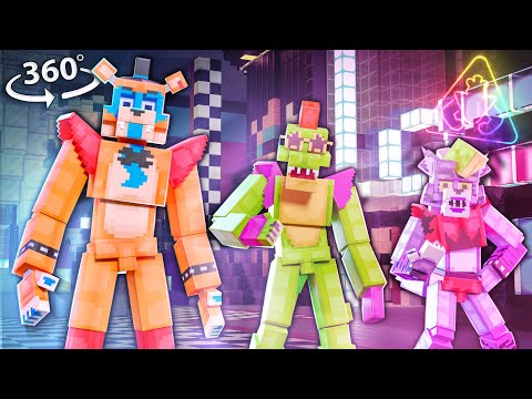 Escaping Five NIGHTS at Freddy's SECURITY BREACH in Minecraft VR 360!