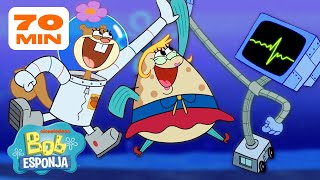 Bob Esponja | O Melhor de Sandy, Pérola e Sra. Puff na Fenda do Biquíni! | Bob Esponja em Português