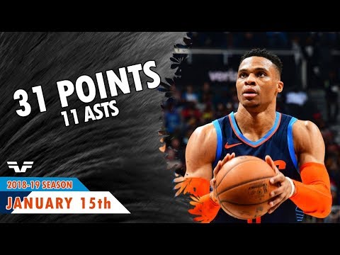 Russell Westbrook - 2019.01.15 - Hawks vs Thunder - 31 Pts, 11 Asts