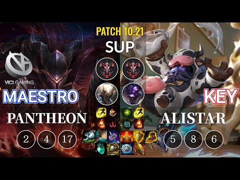 VG Maestro Pantheon vs Key Alistar Sup - KR Patch 10.21