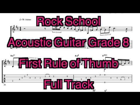 Rock school Acoustic Guitar Grade 8 first rule of thumb