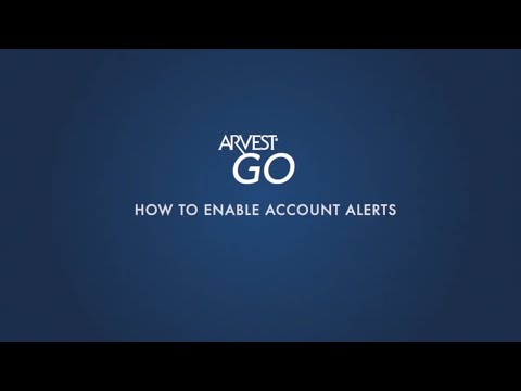 Arvest Go - How To Enable Account Alerts