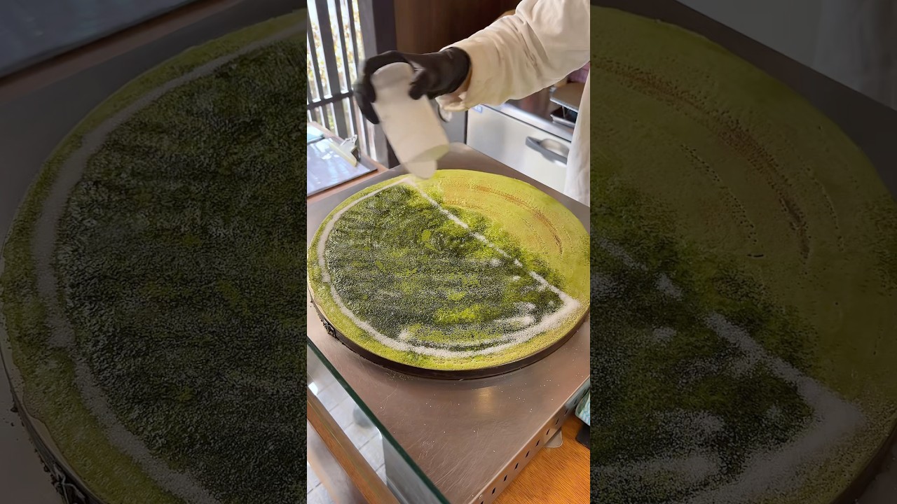 【Sugar Butter Macha Crepe】#japanesefood  #もぐてれグルメ