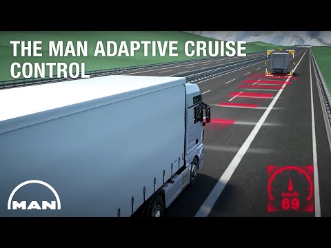 Der MAN abstandsgeregelter Tempomat mit Stop & Go-Funktion für vorausschauendes Fahren