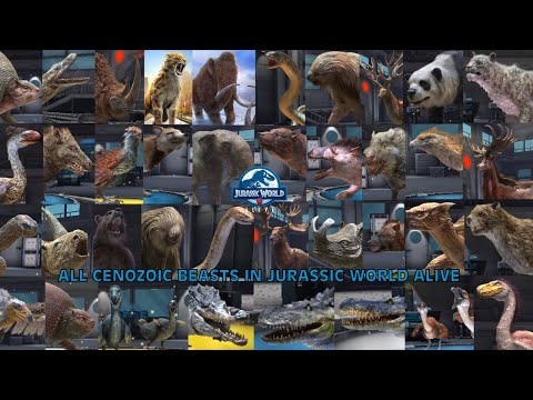 All Cenozoic Beasts In Jurassic World Alive - Jurassic World Alive (Christmas Special)