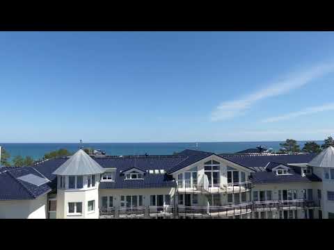 Blick vom Balkon der Residenz Bel Vital (Wohnungen 51, 52, 53) im Ostseebad Binz uf die Ostsee