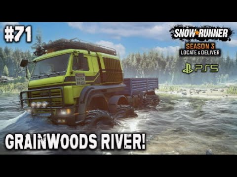 SNOWRUNNER SEASON 3 | GRAINWOODS RIVER | PS5 | #71 | WISCONSIN GAMEPLAY.