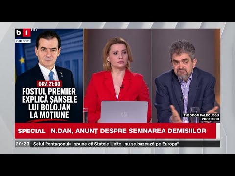 SPECIAL B1.Ce spune PALEOLOGU, despre CRIZA POLITICĂ: Știu cum e o coaliție cu PSD,sabotaj permanent