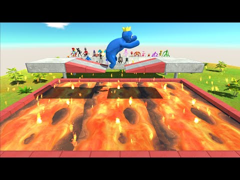 Creepy Monster Jumping Over Lava Tank - Animal Revolt Battle Simulator