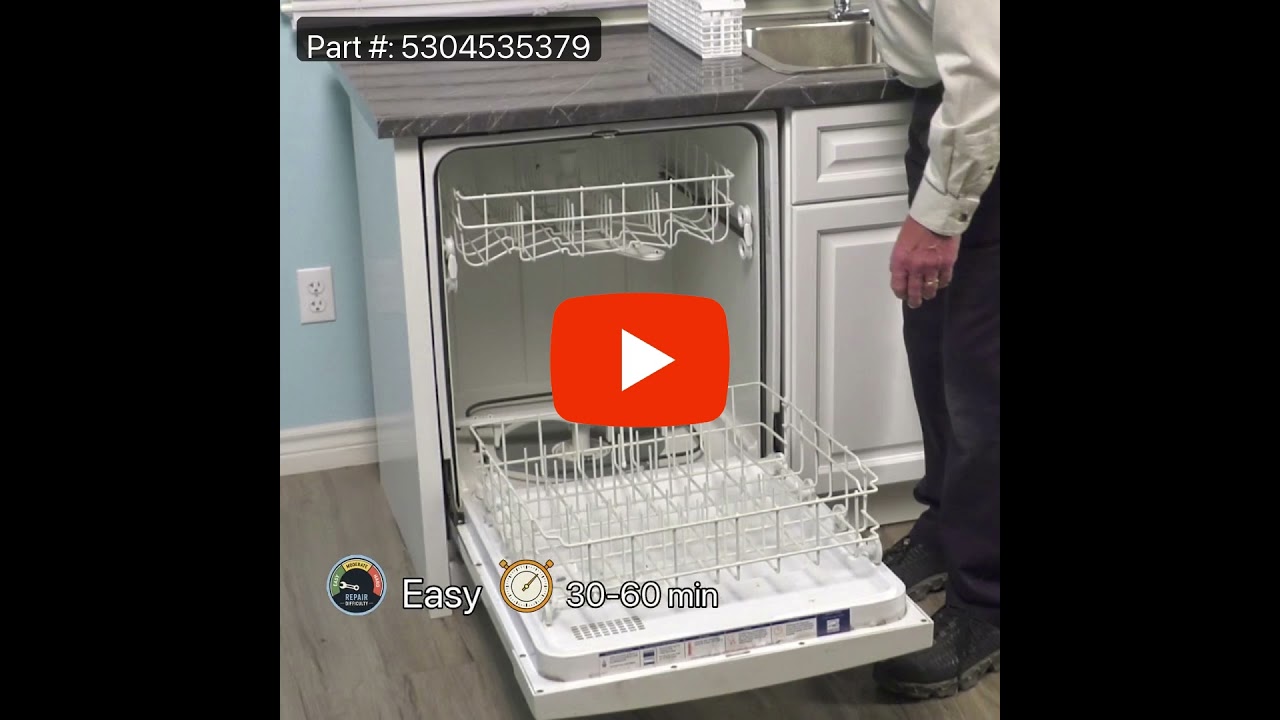 Replacing your Frigidaire Dishwasher Lower Rack Assembly (Grey)