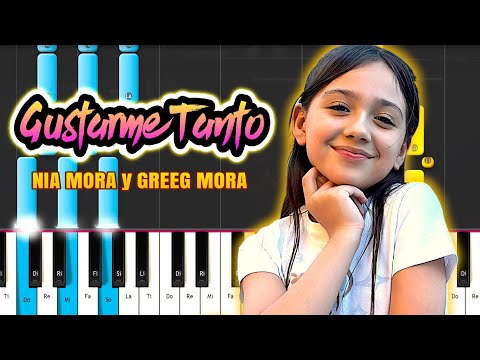 Nia Mora x Greeg Mora - Gustarme Tanto   -  PIANO TUTORIAL