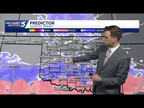 TIMELINE: Winter storm warning expanded as snow, ice and sleet expected Friday in Oklahoma