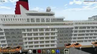 preview picture of video 'Minecraft, Large Cruise Ship, (Loosely Based on the Queen Victoria) Preview'