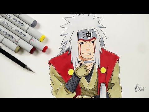How To Draw Jiraya - Step By Step (Tutorial) - Naruto...