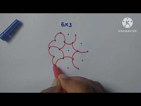 "2 Easy & Beautiful 5x3 Dot Rangoli Designs | Quick Rangoli for Beginners | 1-Minute Ideas