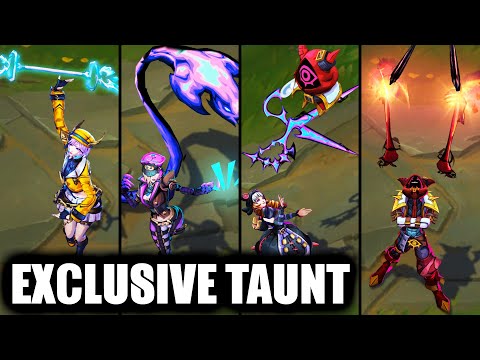 All Exclusive Soul Fighter Skins Taunt Animations (League of Legends)