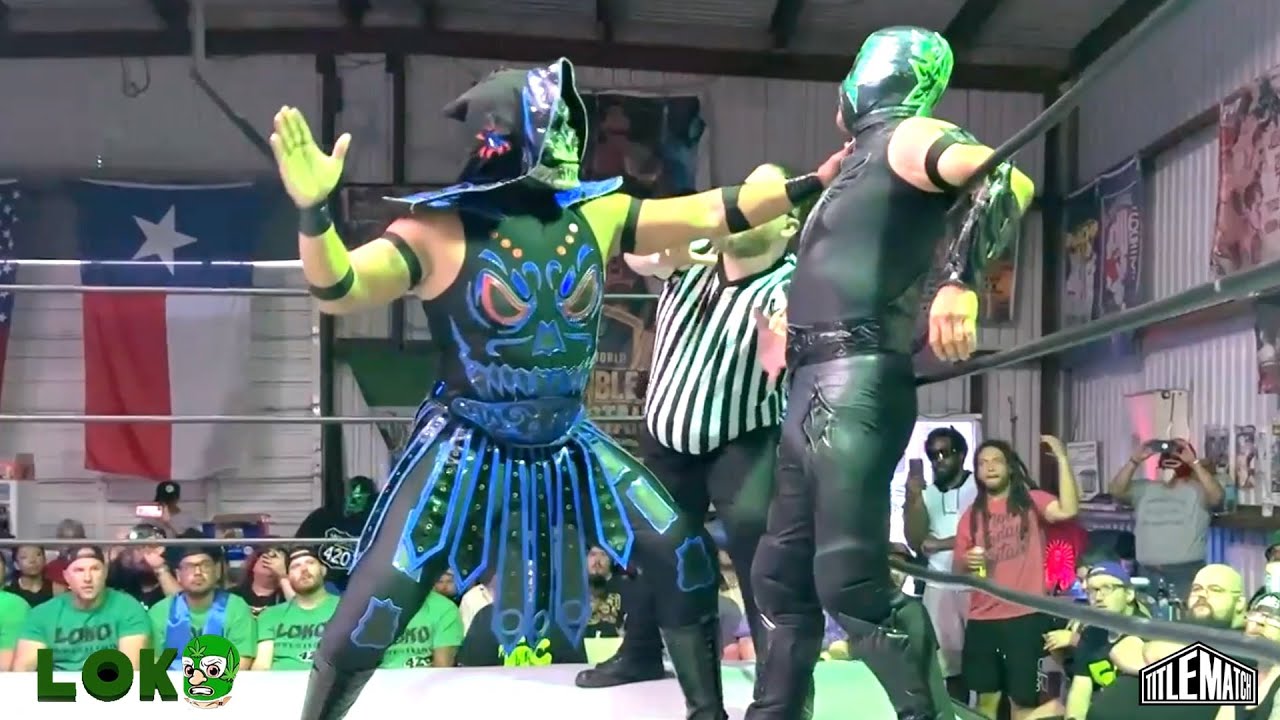La Parka Negra vs AeroStar - Loko Wrestling (Lucha Libre, AAA) Houston, TX