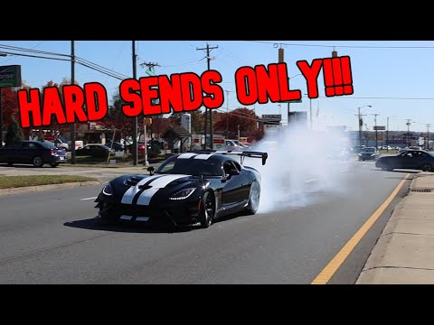 BIG V8'S SEND IT HARD LEAVING SHOW!!! | Exotics and Espresso Charlotte | 11/13/21