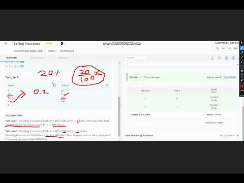 Selling Insurance Codechef Solution Starter 102 Contest Solution Codechefsolution Pythonprogram
