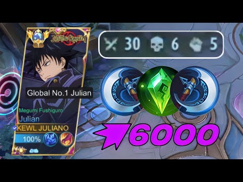 30 KILLS! JULIAN UNKILLABLE BUILD ( INSANE DAMAGE ) - MLBB