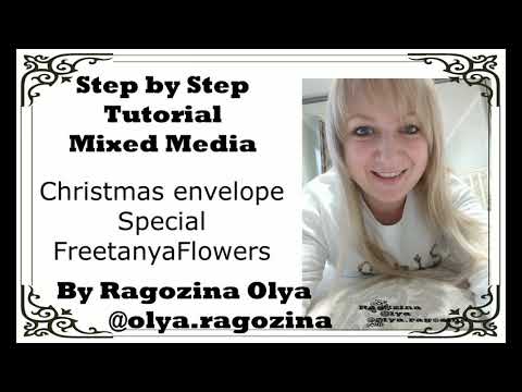 Step by step tutorial Christmas envelope by Ragozina Olya