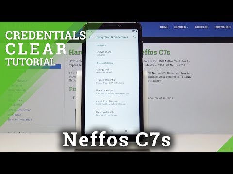 How to Clear Credentials in TP-LINK Neffos C7s - Erase Licenses