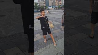 My younger brother is pulling a super beautiful kite high into the air #kiteflying #viral #patang