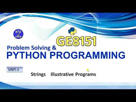 Ge3151 Python Programming Unit3 Part 2