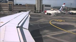 preview picture of video 'Lufthansa Airbus A320-200 engine start and take off from NCE'