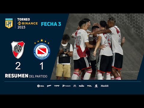 Video: River superó 2-1 a Argentinos Juniors en un duelo con final polémico
