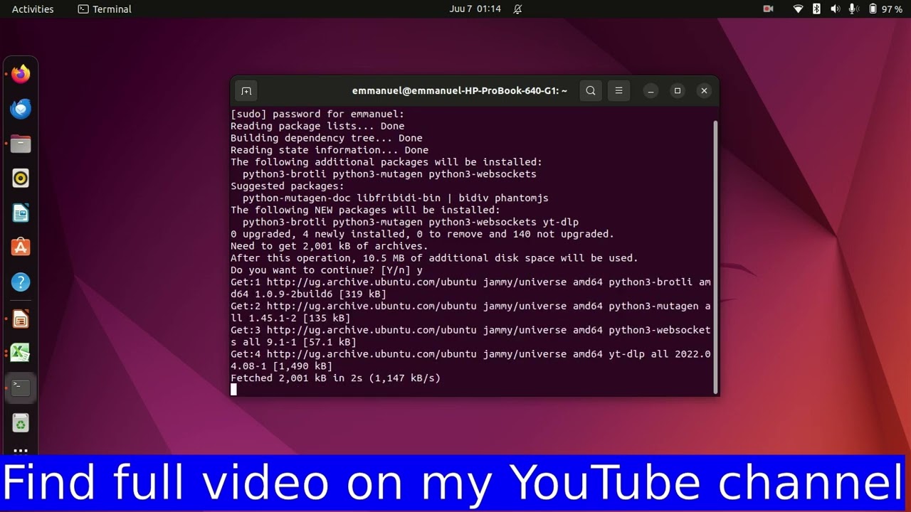 How to download YouTube videos using terminal on Linux