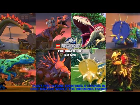 Every Prehistoric Creatures & Hybrids In LEGO Jurassic World: The Indominus Escape