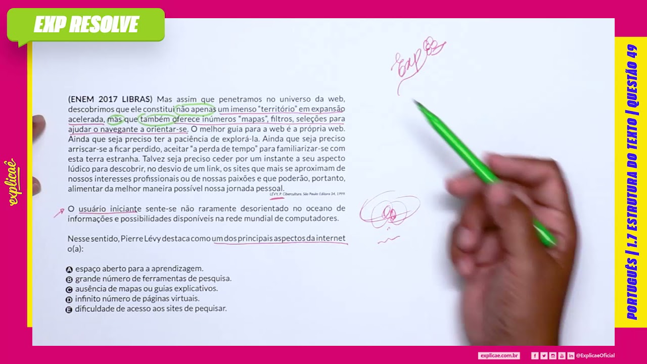 MAS ASSIM QUE PENETRAMOS NO UNIVERSO  DA WEB, DESCOBRIMOS QUE ELE (...) | ESTRUTURA DO TEXTO