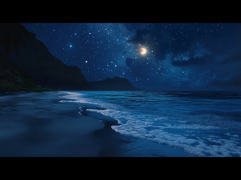 Count The Waves To Fall Asleep - It Really Works! Deep Sleeping With Ocean Sounds All Night