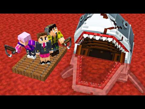 PRESOS em uma JANGADA no oceano mais assustador do Minecraft!