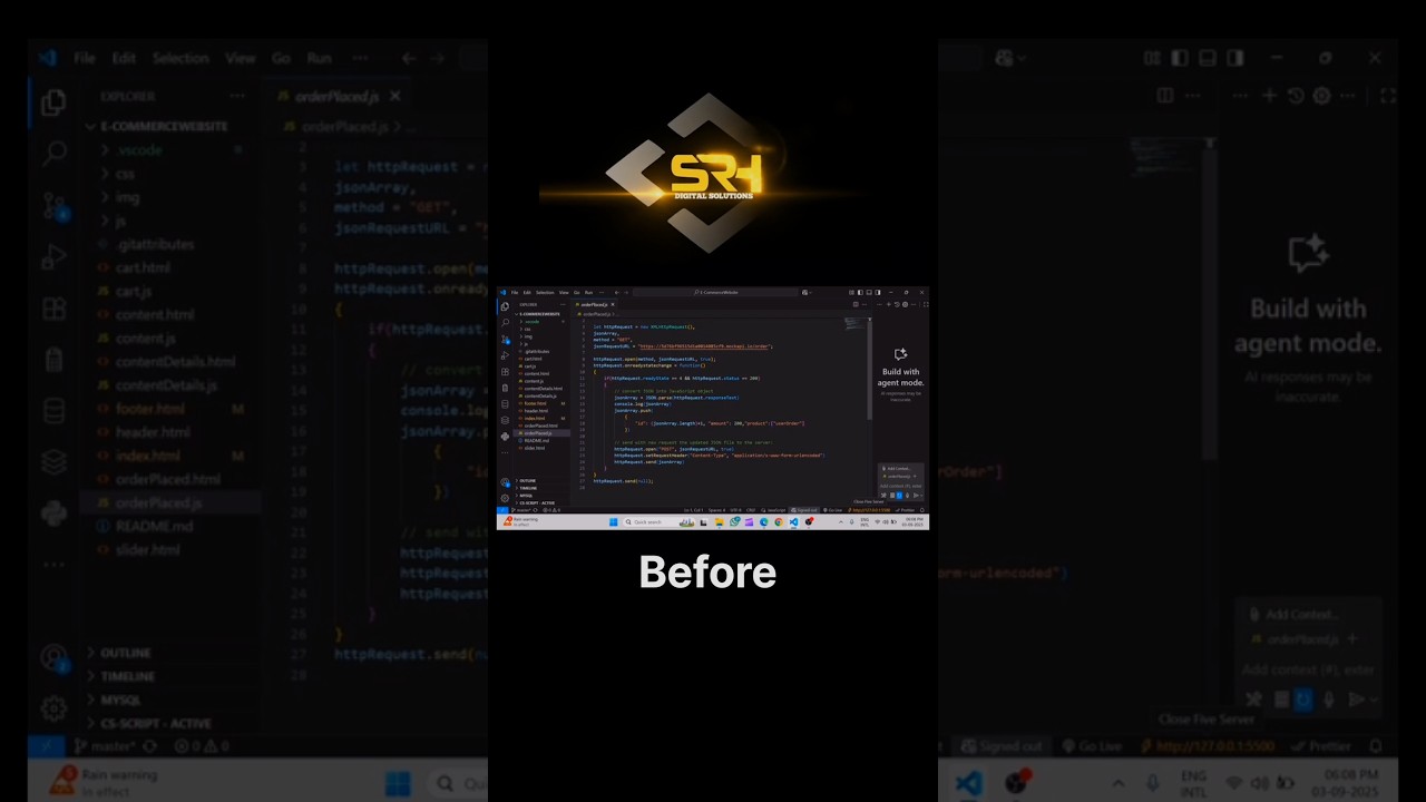 ✨ Before vs. After Website Transformation: HTML & CSS Magic! 💻🚀||#shorts #shortvideo #video #fyp