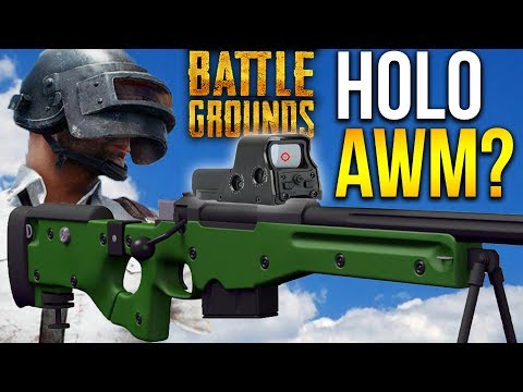 HOLO SIGHT SILENCED AWM PlayerUnknown's Battlegrounds Gameplay