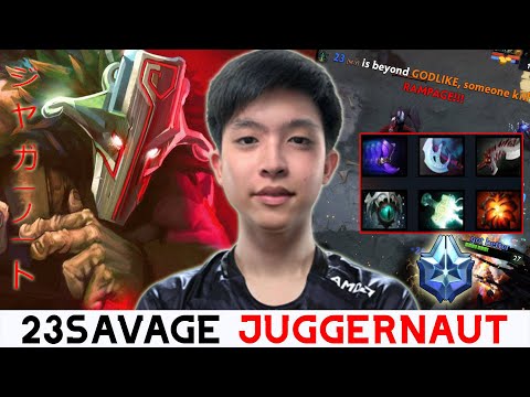 WHEN 11KMMR 23SAVAGE PLAYS JUGGERNAUT, ABSOLUTELY CARRYING THE GAME PLUS RAMPAGE | DOTA 2 MICRO