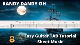 RANDY DANDY OH - Easy Guitar TAB Tutorial + SHEET MUSIC
